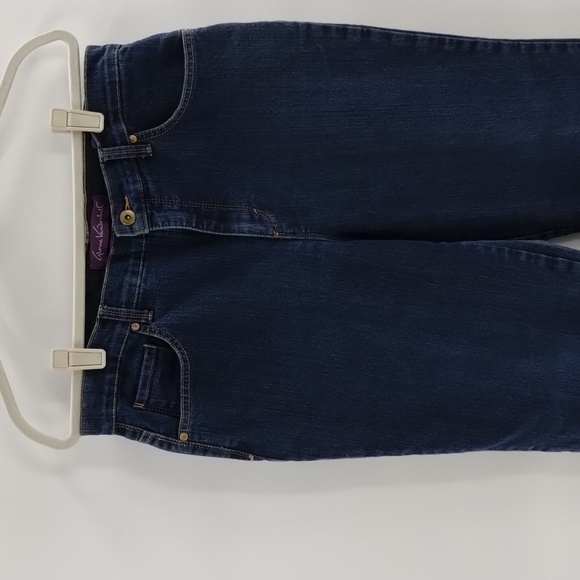 Gloria Vanderbilt Amanda straight leg denim jeans size 12 high rise stretch - Picture 2 of 10